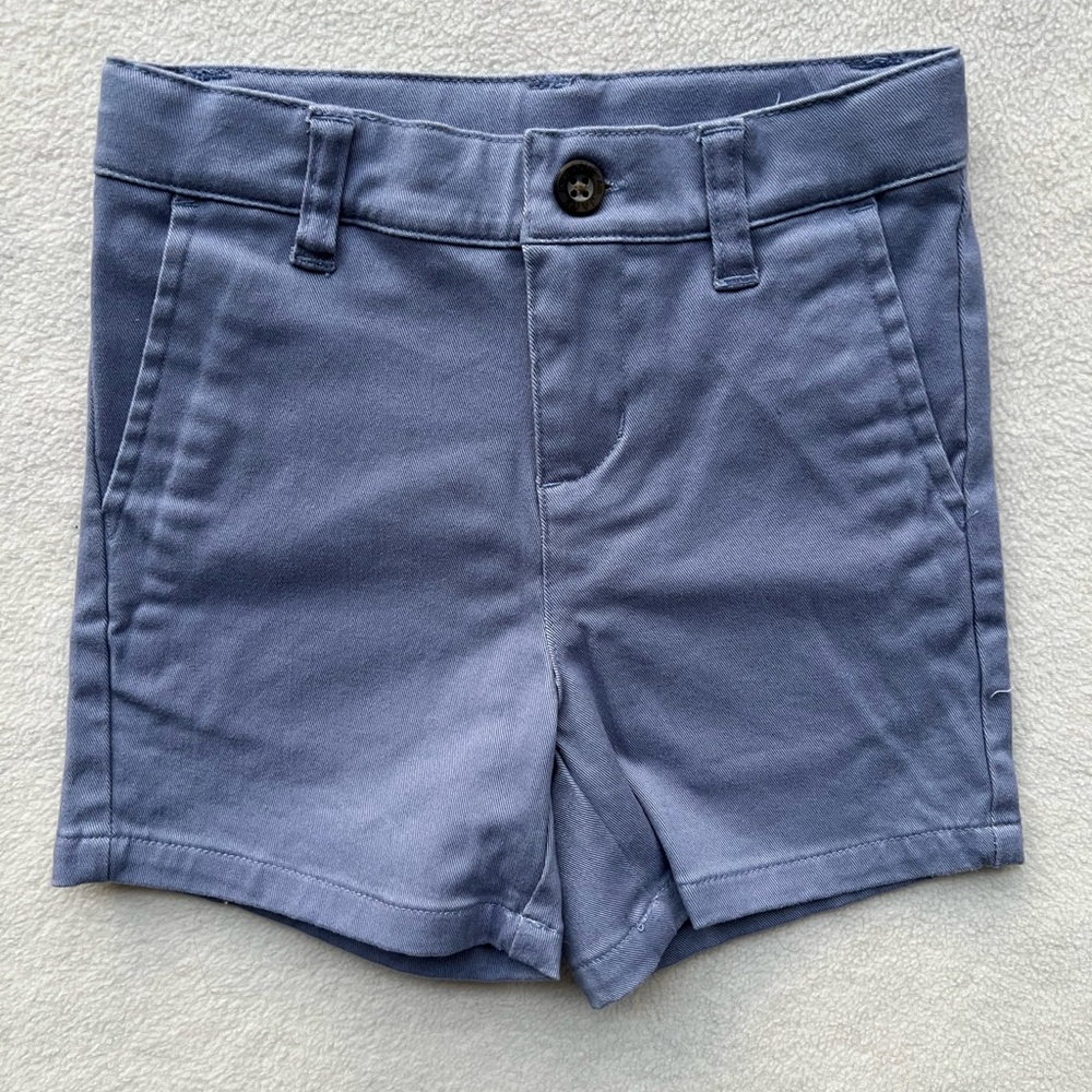 Janie and Jack 18-24M Blue Stretch Twill Shorts | Toddler Boys Summer Casual